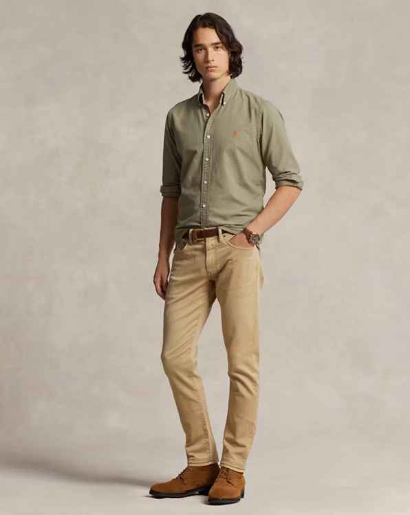 Custom Fit Garment-Dyed Oxford Shirt