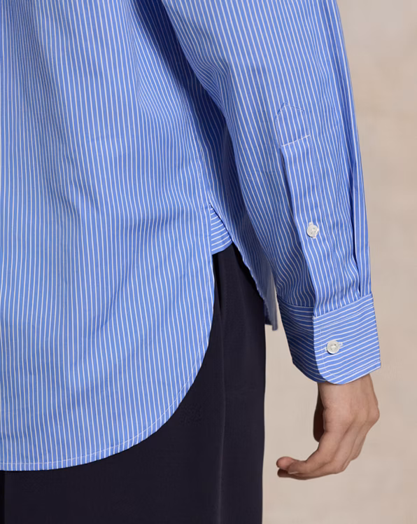 Relaxed Fit Striped Cotton Shirt