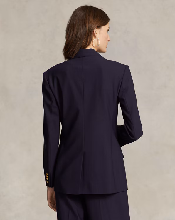 Double-Breasted Wool-Blend Blazer