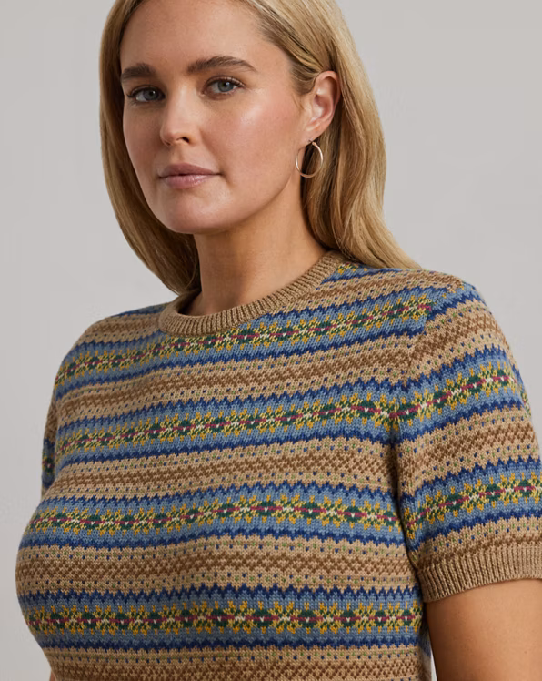 Fair Isle Short-Sleeve Jumper