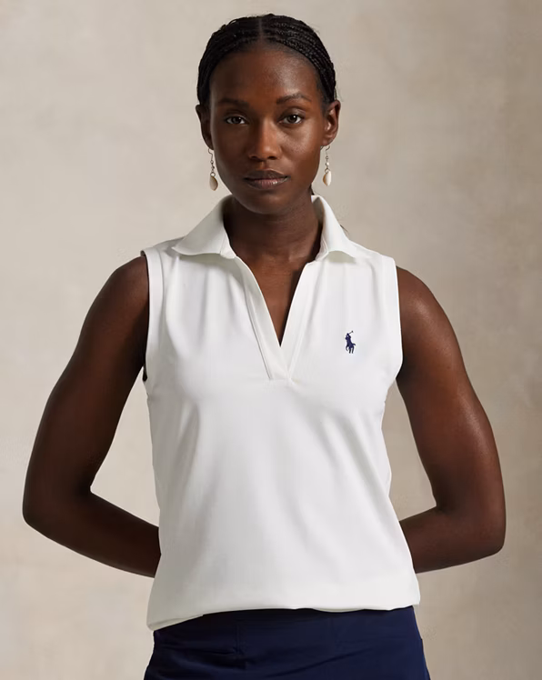 Tailored Fit Sleeveless Polo Shirt