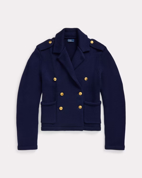 Double-Breasted Wool Jumper Blazer