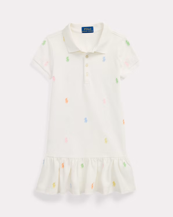 Polo Pony Stretch Mesh Polo Dress