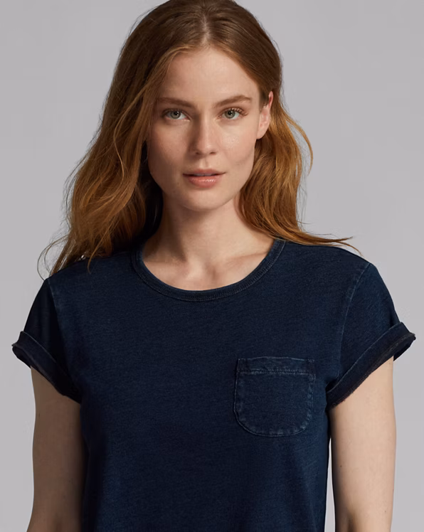 Cotton-Linen Pocket Tee