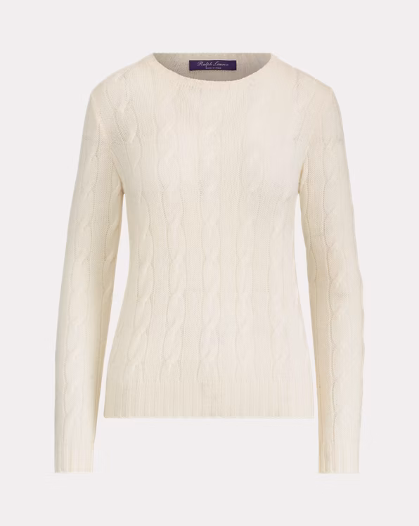 Cable-Knit Cashmere Crewneck Jumper