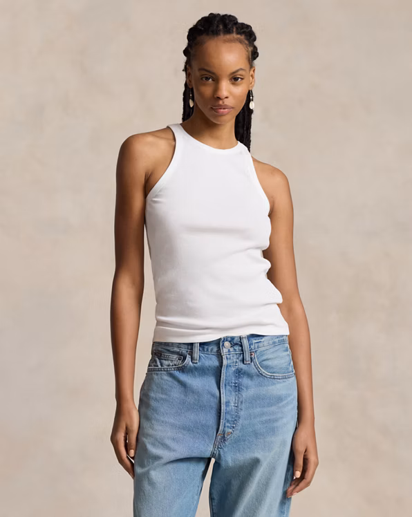 Rib-Knit Cotton Tank