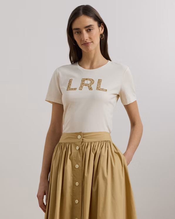 French Knot-Logo Cotton Jersey Tee