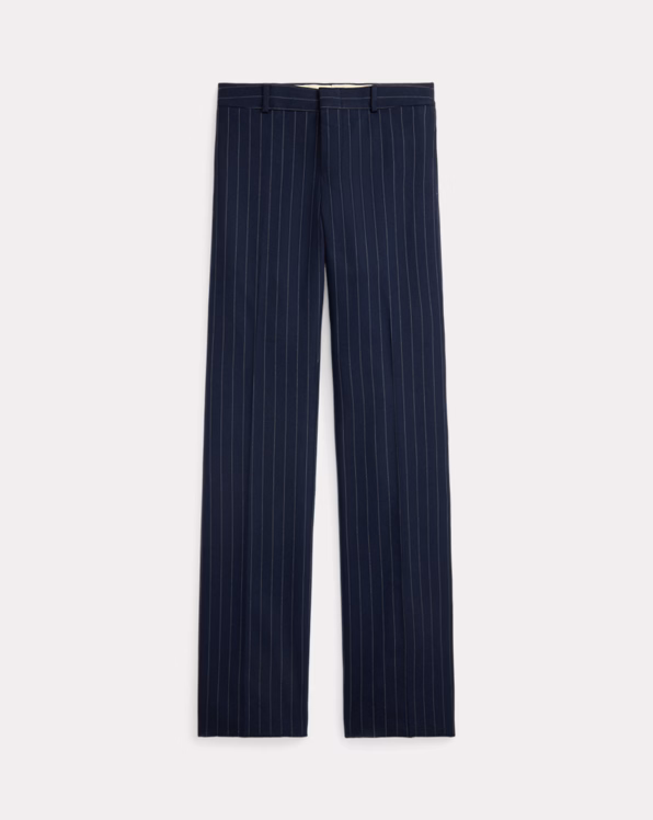 Rope-Stripe Cotton-Silk Suit Trouser