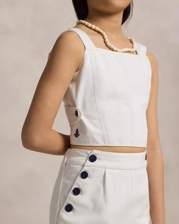 Cotton Canvas Top & Trouser Set