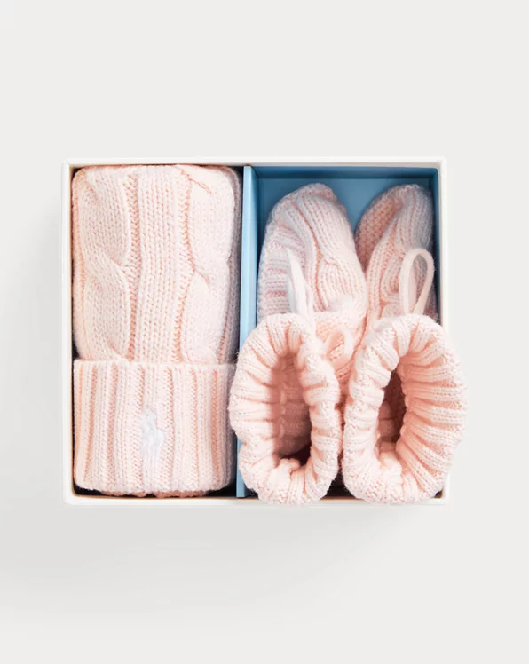 Cotton Beanie & Bootie Set