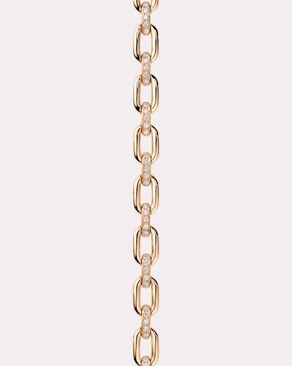 Pave Diamond Rose Gold Chain Bracelet