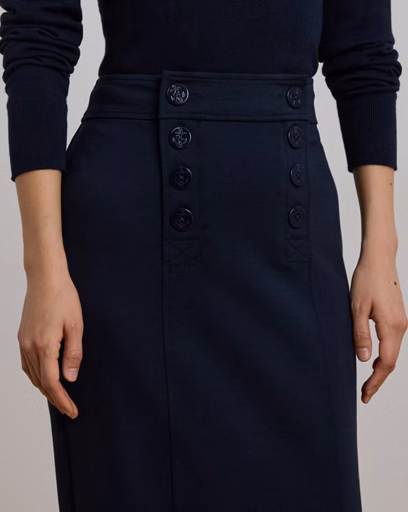 Ponte Sailor Pencil Skirt