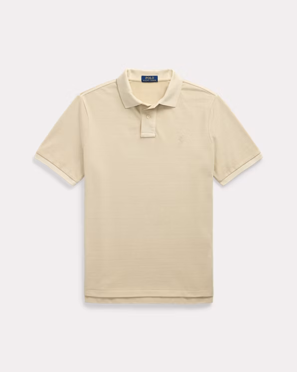 Custom Slim Mineral-Dyed Mesh Polo Shirt