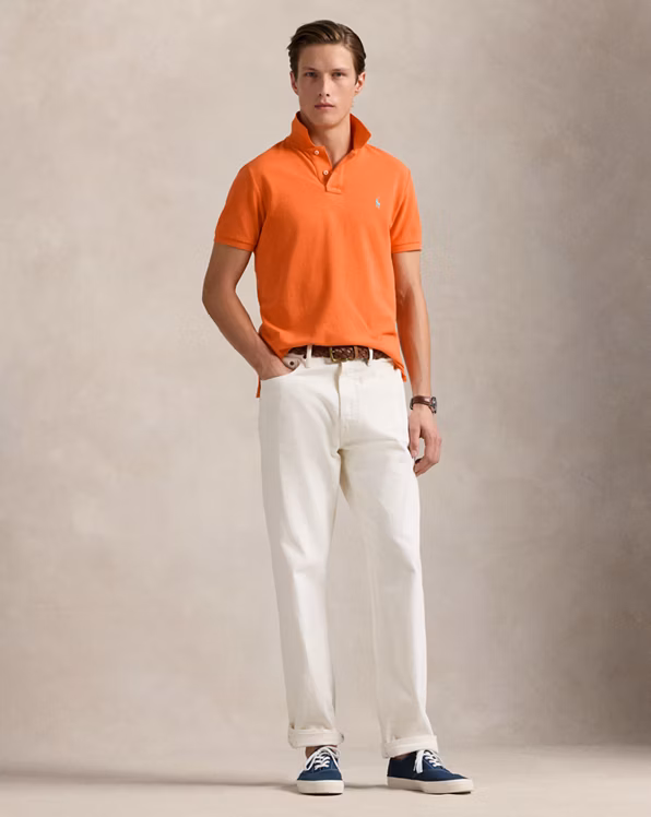 Slim Fit Mesh Polo Shirt
