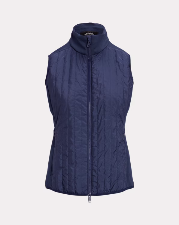 Hybrid Quilted-Front Zip Gilet