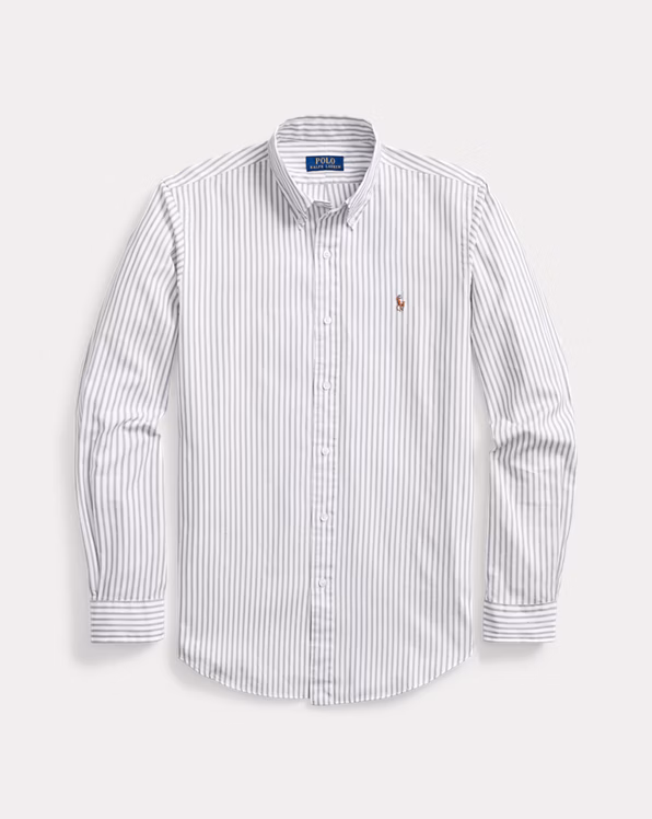 Custom Fit Striped Stretch Oxford Shirt
