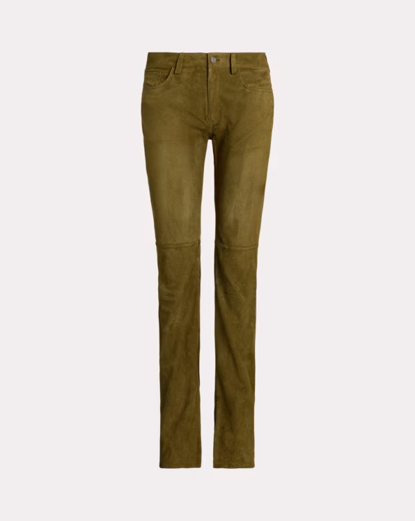 Scottie Perforated Lamb-Suede Trouser