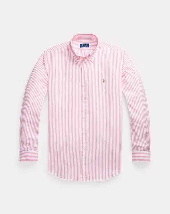Custom Fit Striped Stretch Oxford Shirt