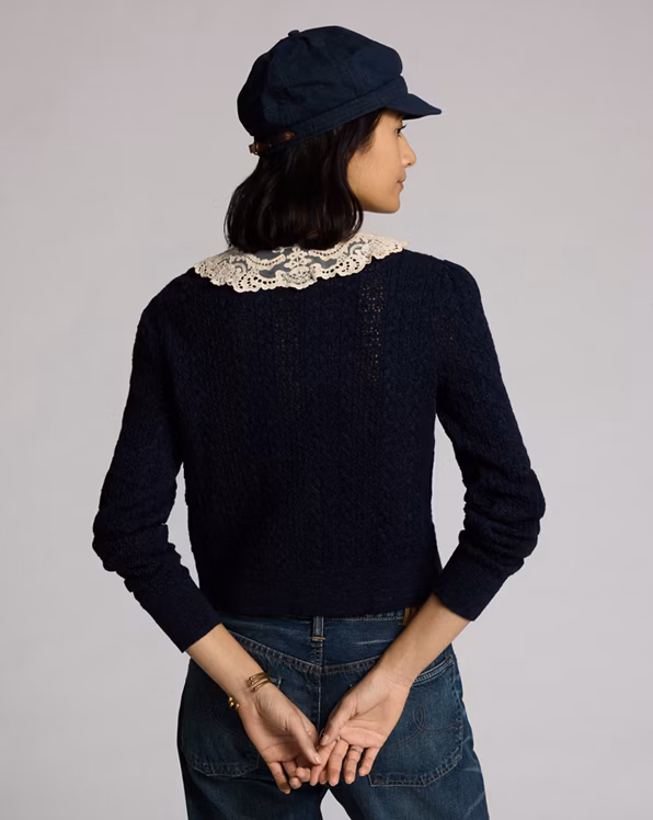 Cable-Knit Pointelle Cardigan