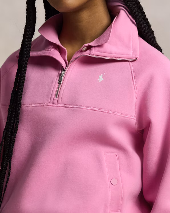 Double-Knit Quarter-Zip Pullover