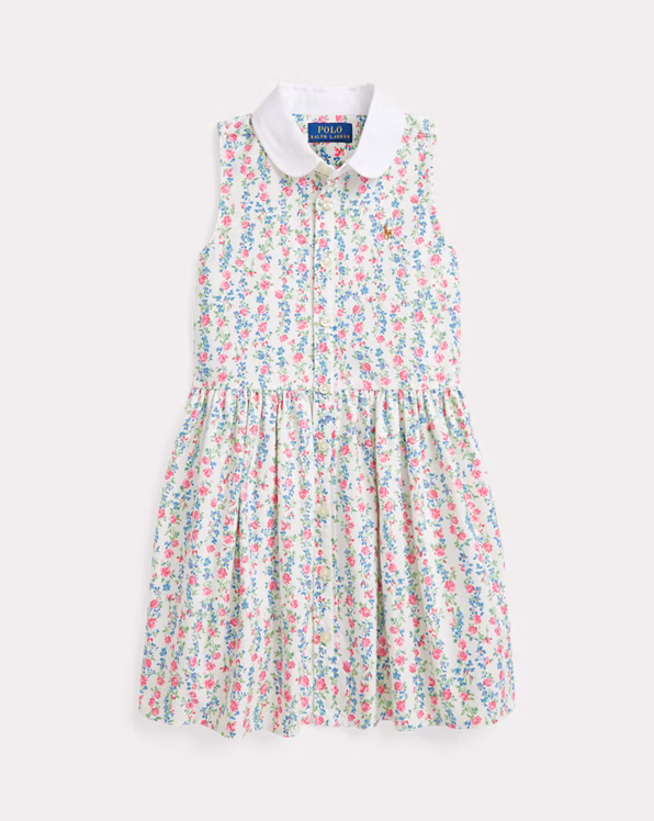 Floral Cotton Oxford Shirtdress