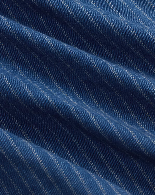 Indigo Striped Denim Skirt