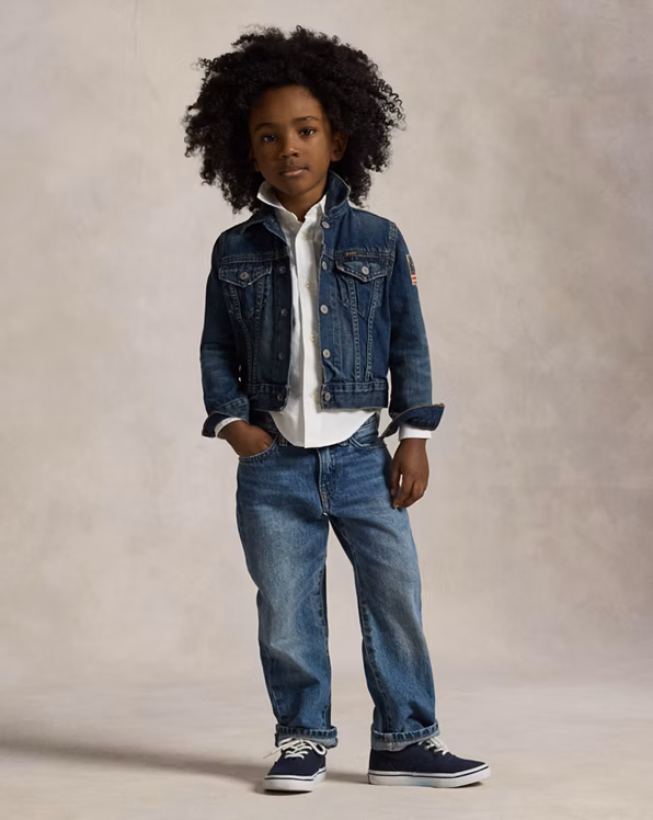 Flag Denim Trucker Jacket