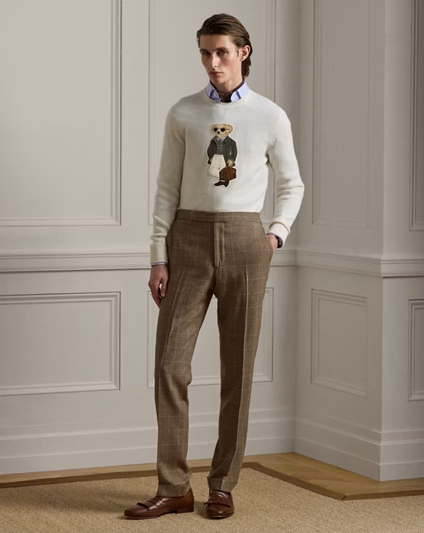 Gregory Handmade Glen Plaid Suit Trouser