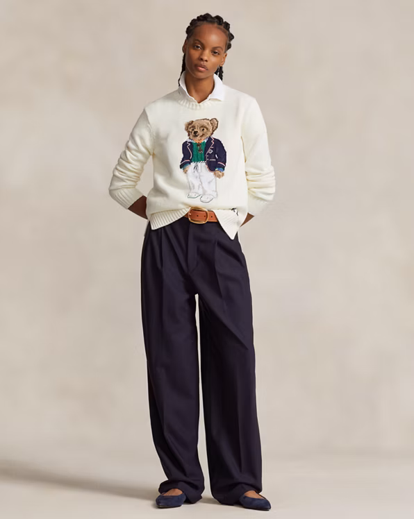 Polo Bear Cotton Crewneck Jumper