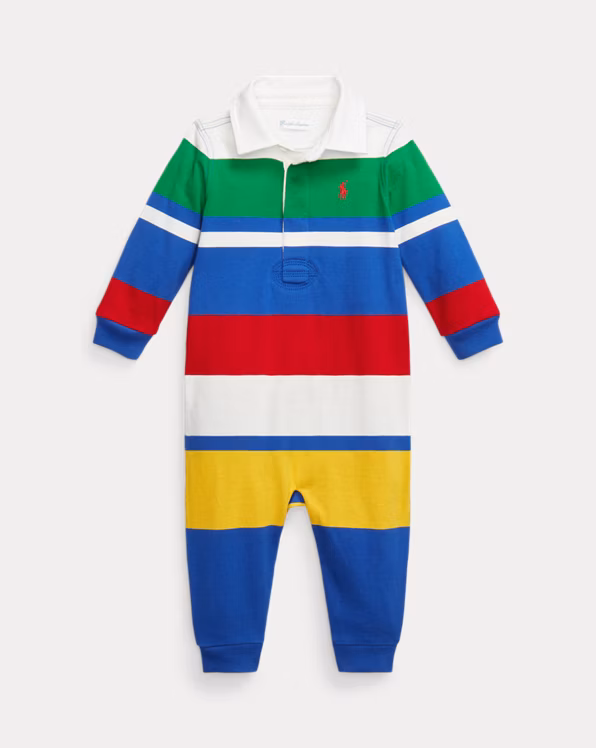 Striped Cotton Jersey Rugby Coverall