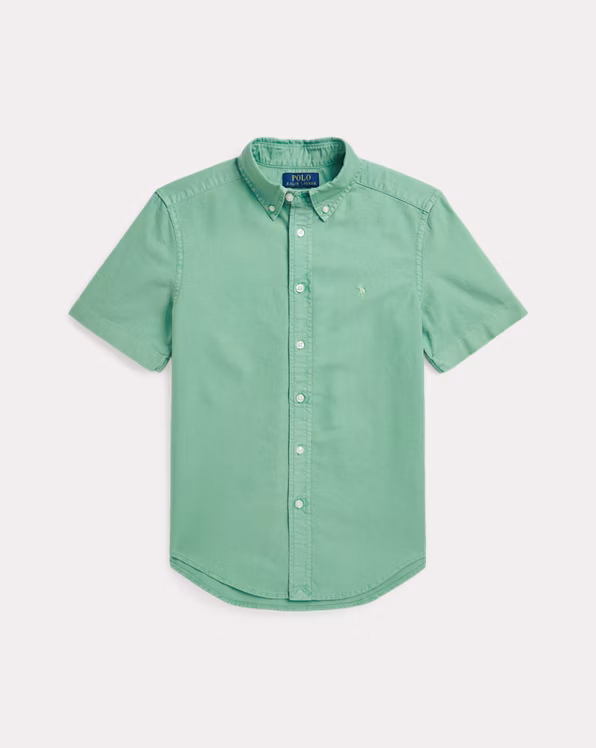 Cotton Oxford Short-Sleeve Shirt