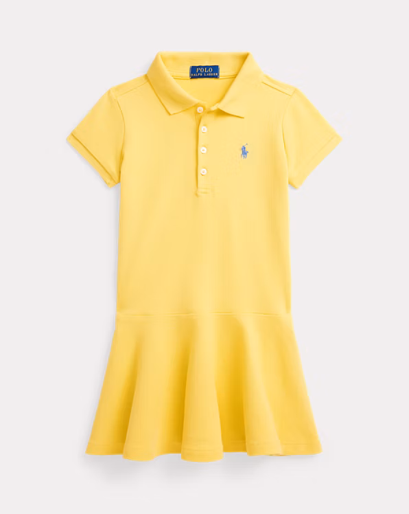 Stretch Mesh Polo Dress