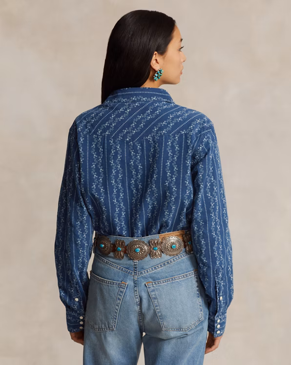 PRL x Naiomi Glasses Print Western Shirt