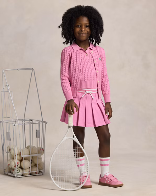 Pleated Cotton Jersey Skort