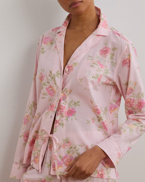 Floral Cotton-Blend Lawn Sleep Set