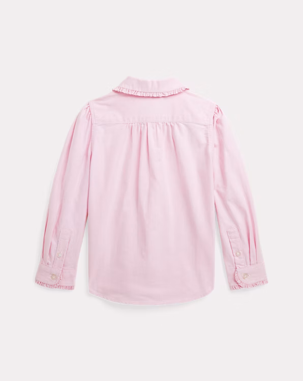 Ruffled Cotton Oxford Shirt