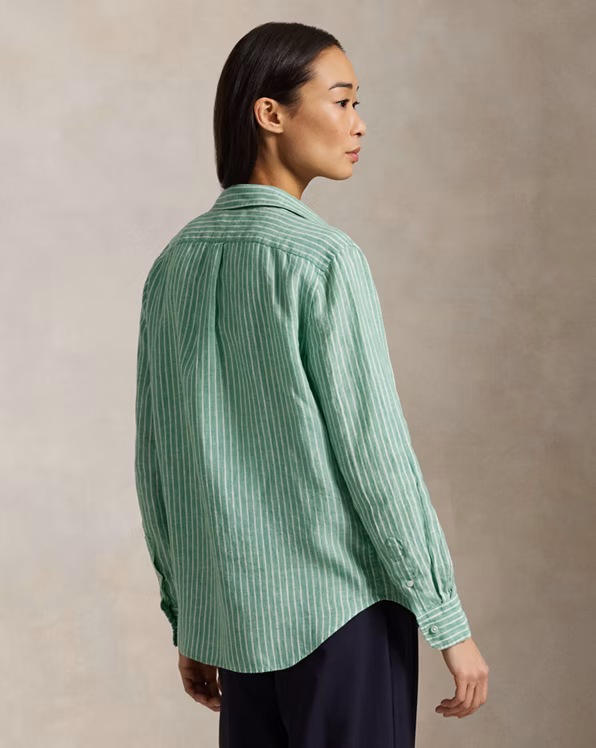 Classic Fit Striped Linen Shirt