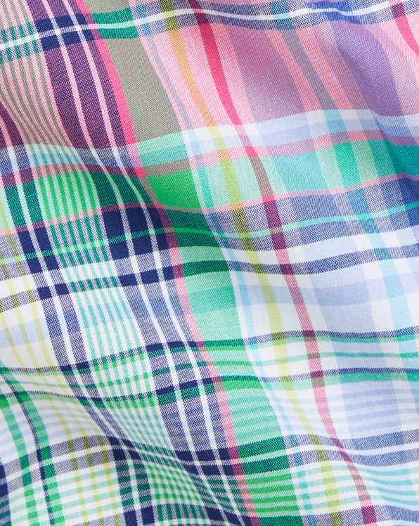 Gingham Cotton Poplin Short-Sleeve Shirt