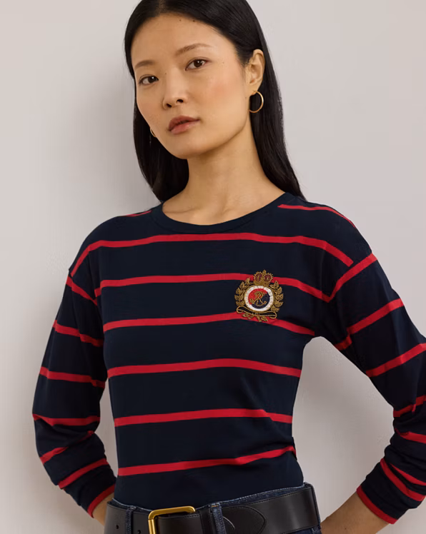 Striped Jersey Long-Sleeve Tee