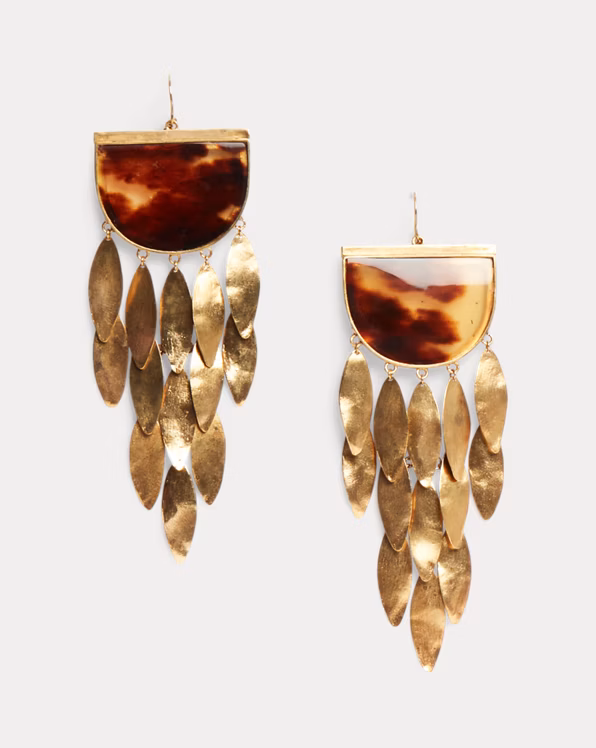 Resin & Brass Earrings