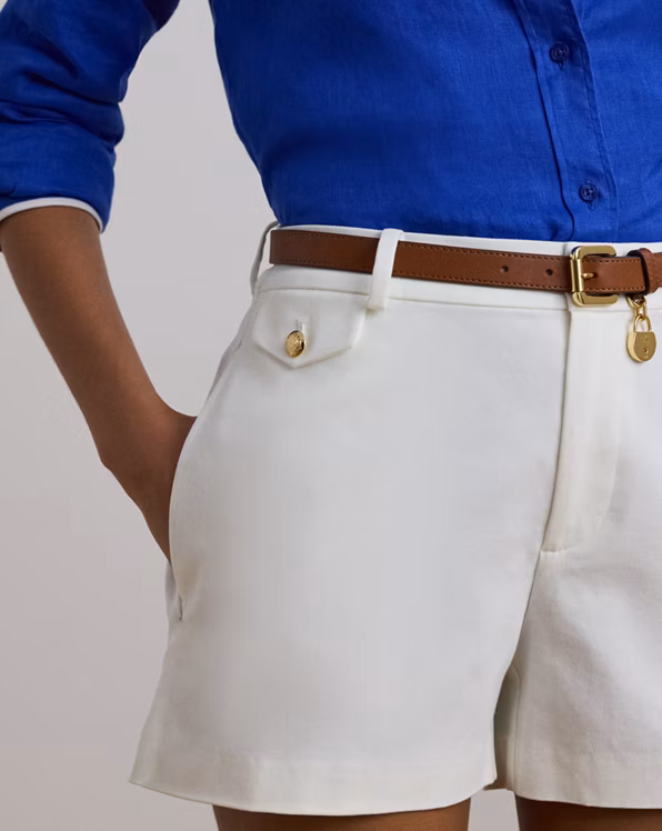 Stretch Cotton Canvas Short