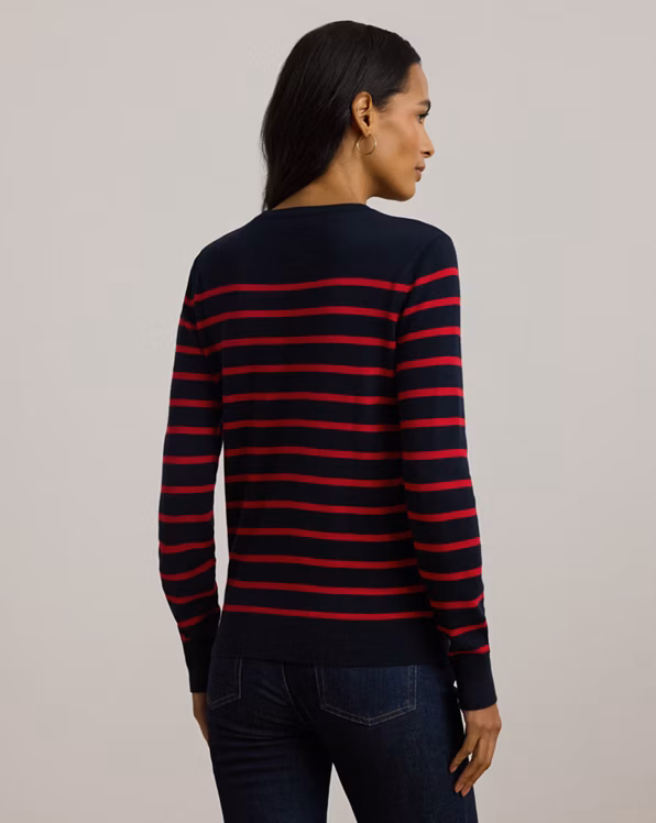 Striped Cotton-Blend Jumper