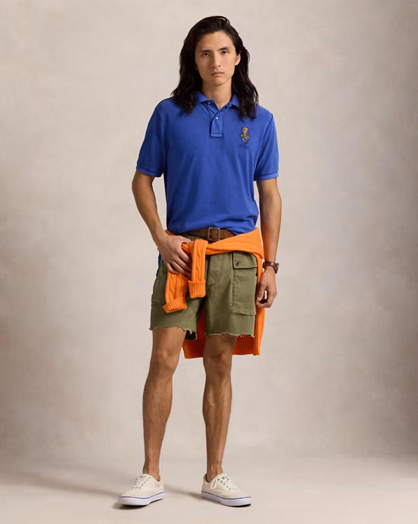 Classic Fit Polo Bear Mesh Polo Shirt