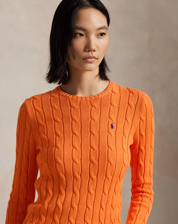 Cable-Knit Cotton Crewneck Jumper