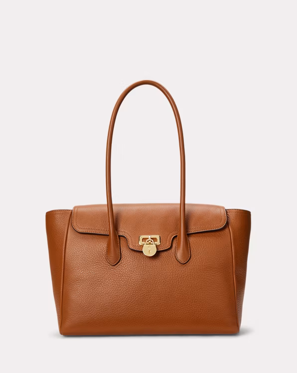 Pebbled Leather Large Tanner Satchel