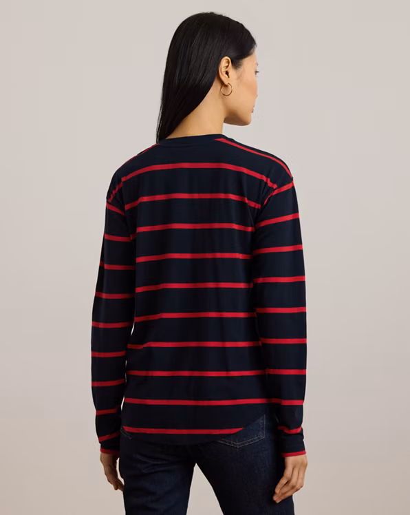 Striped Jersey Long-Sleeve Tee
