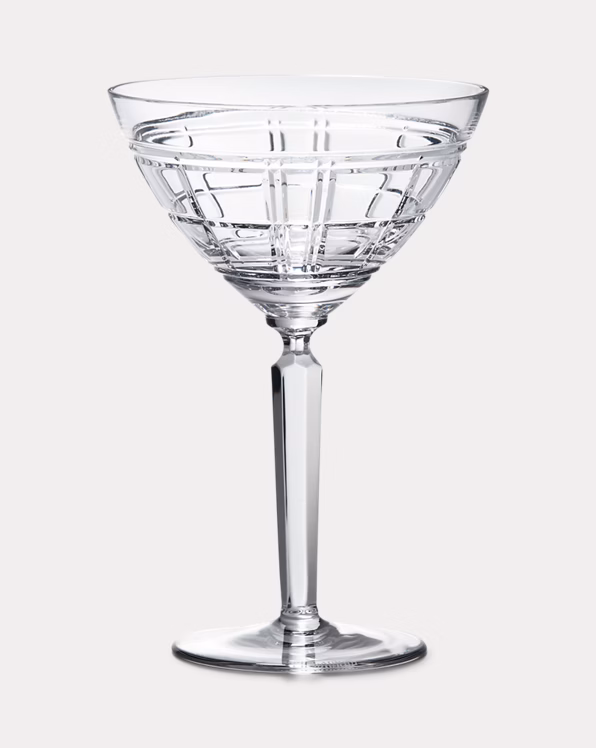 Hudson Plaid Martini Glass