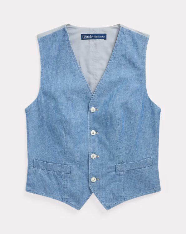 Cotton Chambray Waistcoat