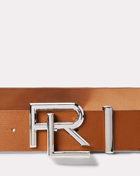RL Box Leather Wide Belt