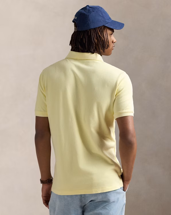 Custom Slim Mineral-Dyed Mesh Polo Shirt